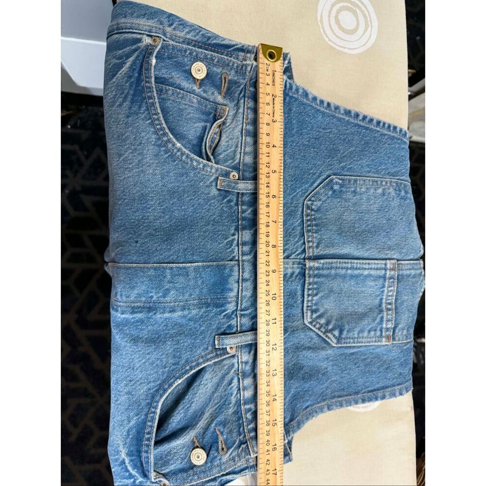 Free People We The Free Good Luck Barrel Dungarees Size M - Picture 10 of 13